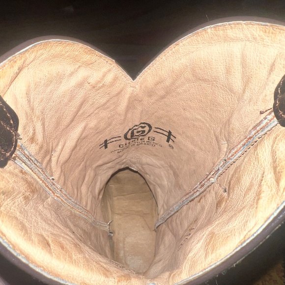 Circle G Leather Dragonfly Embroidered Western Cowgirl Square Toe Boots Size 6 - Picture 5 of 11